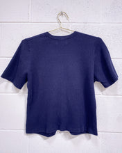 Load image into Gallery viewer, Navy Blue Knit Blouse (M)
