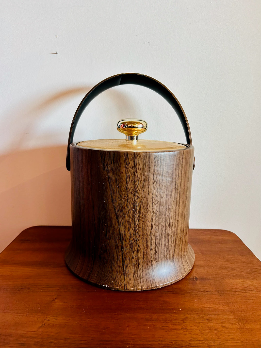 Vintage Faux Wood Ice Bucket