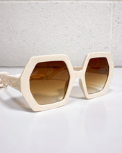 Load image into Gallery viewer, Cream Sunnies with Chainlink Holder
