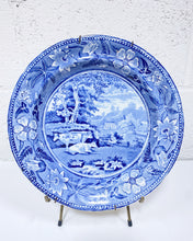 Load image into Gallery viewer, Blue and White Transferware Plate with Cows
