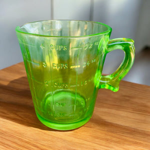 Uranium Glass Measuring Cup