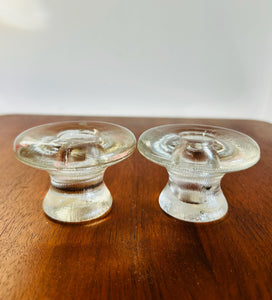 Glass Candlestick Holder set of 2