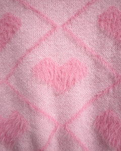 Super Soft Baby Pink Blouse with Hearts (L)