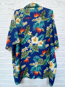 Blue Birds of Paradise Hawaiian Shirt (4X)