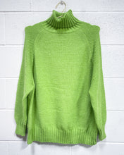 Load image into Gallery viewer, Chartreuse Green Turtleneck Sweater (XL)
