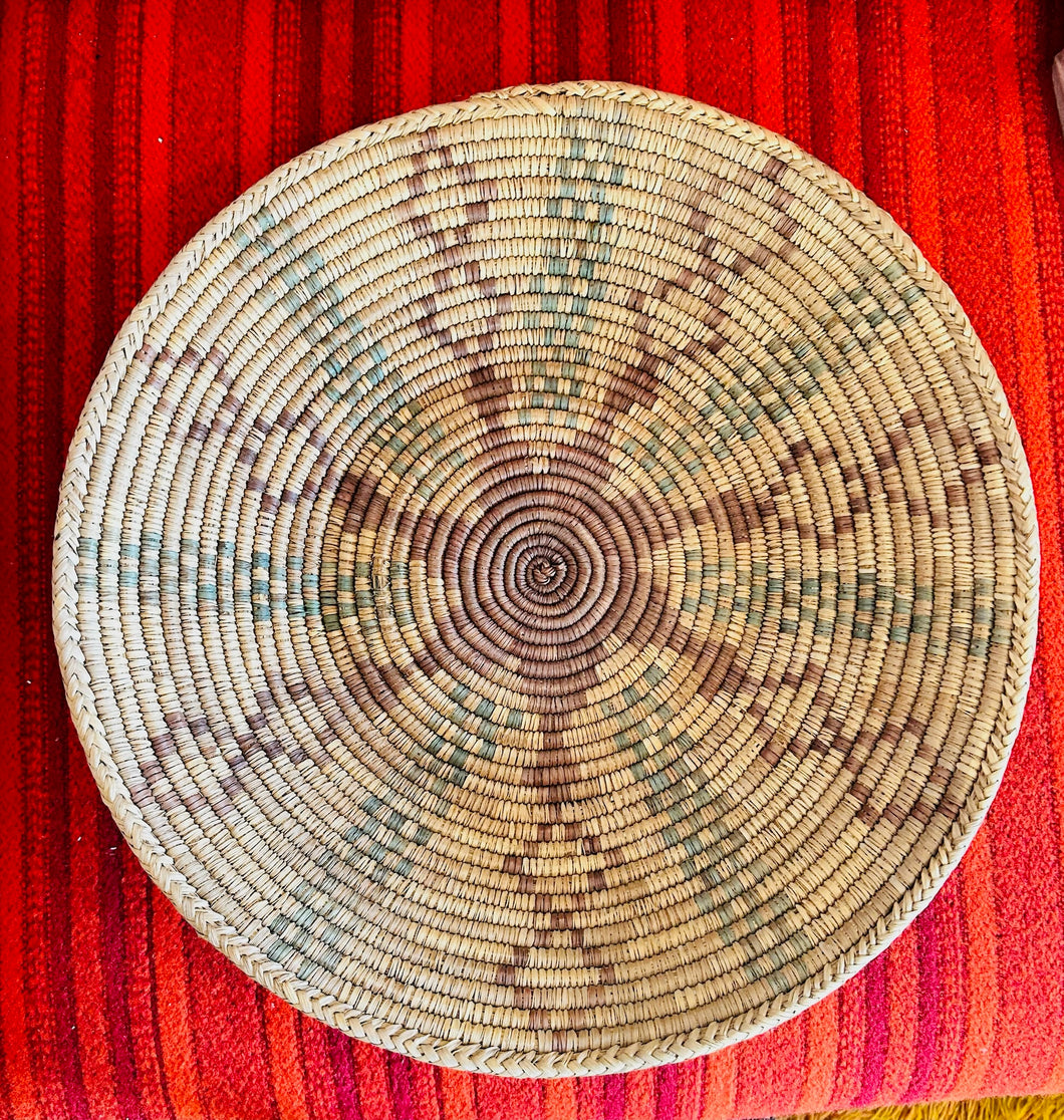 Antique Indian Woven Basket Bowl