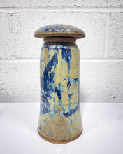 Load image into Gallery viewer, Tall Stoneware Vessel with Lid, Signed
