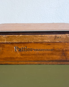 Vintage Pattie’s “Cellophane” Wood Box