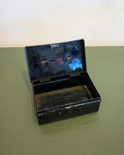 Load image into Gallery viewer, Vintage Metal Hinged Tin Box with Lock and Key - Made in England
