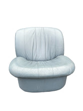 Load image into Gallery viewer, Vintage Postmodern 80s Leather Swivel Clam Chair, Sold Separately
