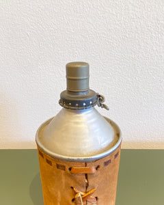 Vintage Leather Wrapped Kerosene Bottle