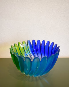 Studio Nova Solaris Blue and Green Swirl Bowl