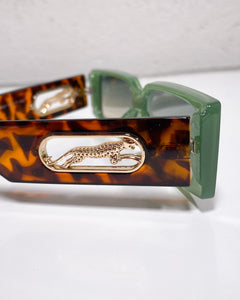 Green Rectangular Sunnies