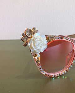 Pink Jeweled Cat Eye Sunnies