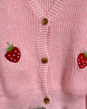 Load image into Gallery viewer, Pink Cardigan with Strawberries (XL)
