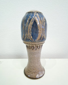 Tall Stoneware Vessel with Bells inside, Signed by listed artist Wasserman