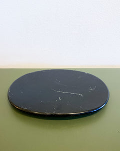 Vintage Black Lacquer Pedestal/Tray - Made in Japan