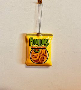 Christmas Tree Funyuns Onion Flavored Rings Glass Ornament