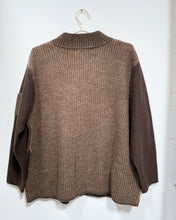 Load image into Gallery viewer, Brown Wool Zip Up Sweater (1x)
