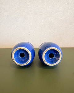 Vintage Blue Salt and Pepper Shakers