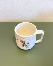 Load image into Gallery viewer, Vintage Floral Basket Weave Coffee Cup - Made in Japan
