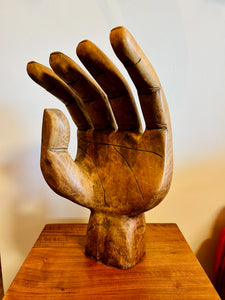 Hand Carved Wooden Hand Sculpture