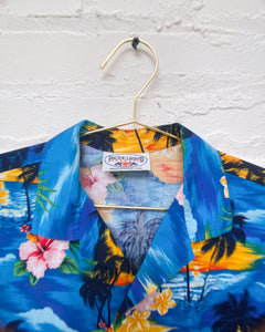 Classic Blue Hawaiian Shirt (S)