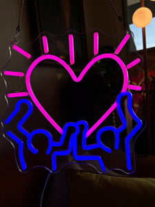 Keith Haring Love Neon LED