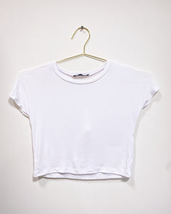 Zara White Crop Top (S)