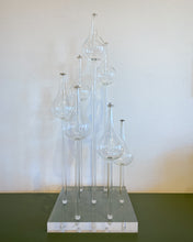 Load image into Gallery viewer, Mid Century Belag Glass and Lucite 7-Tier Oil Lamp
