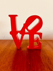 Wooden LOVE Lettered Statue