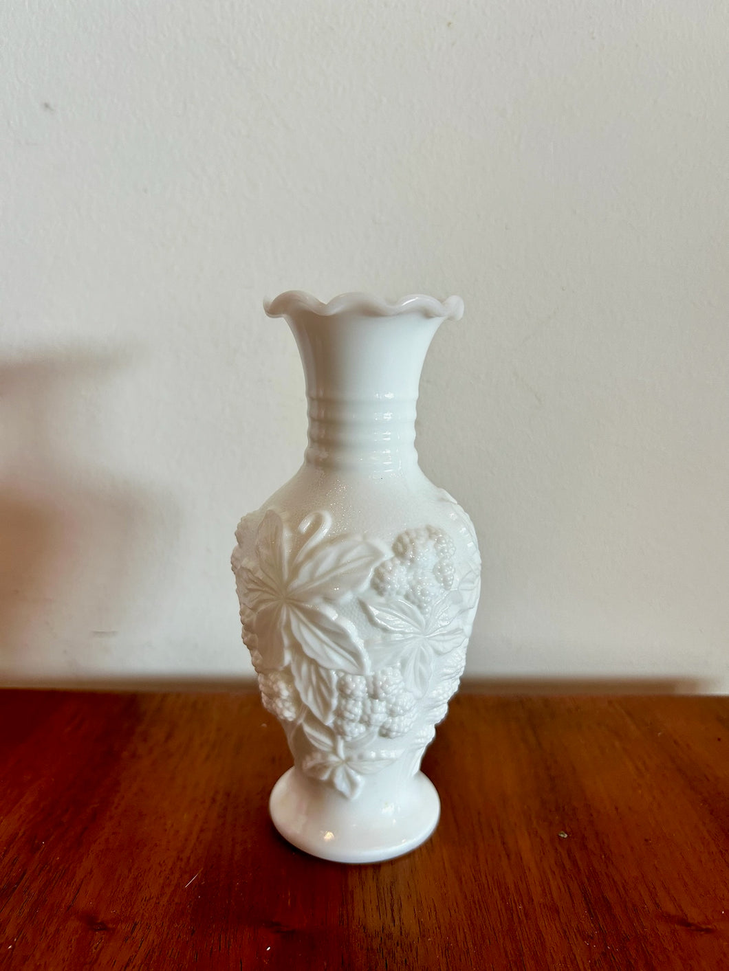 Loganberry Glass Milk Glass Vase