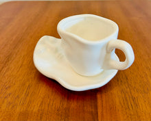 Load image into Gallery viewer, Ceramic Lover’s Face to Face Espresso Coffee Cup and Saucer
