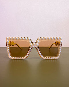 Rectangular Amber Pearl Sunnies