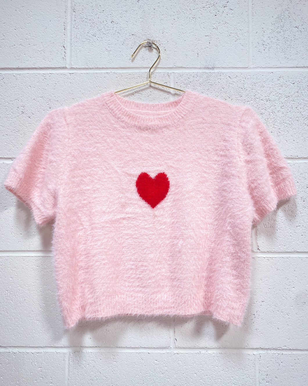 Super Soft Pink Blouse with Heart (XXL)