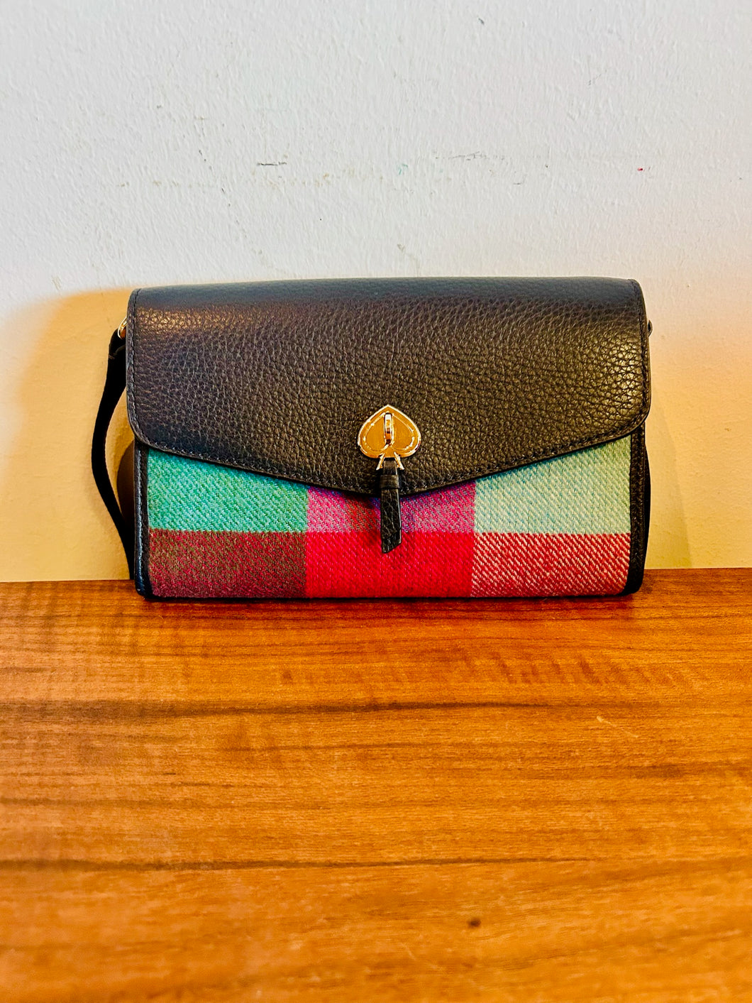 Kate Spade Wallet Plaid Crossover Purse