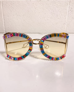 Multicolor Jeweled Sunglasses