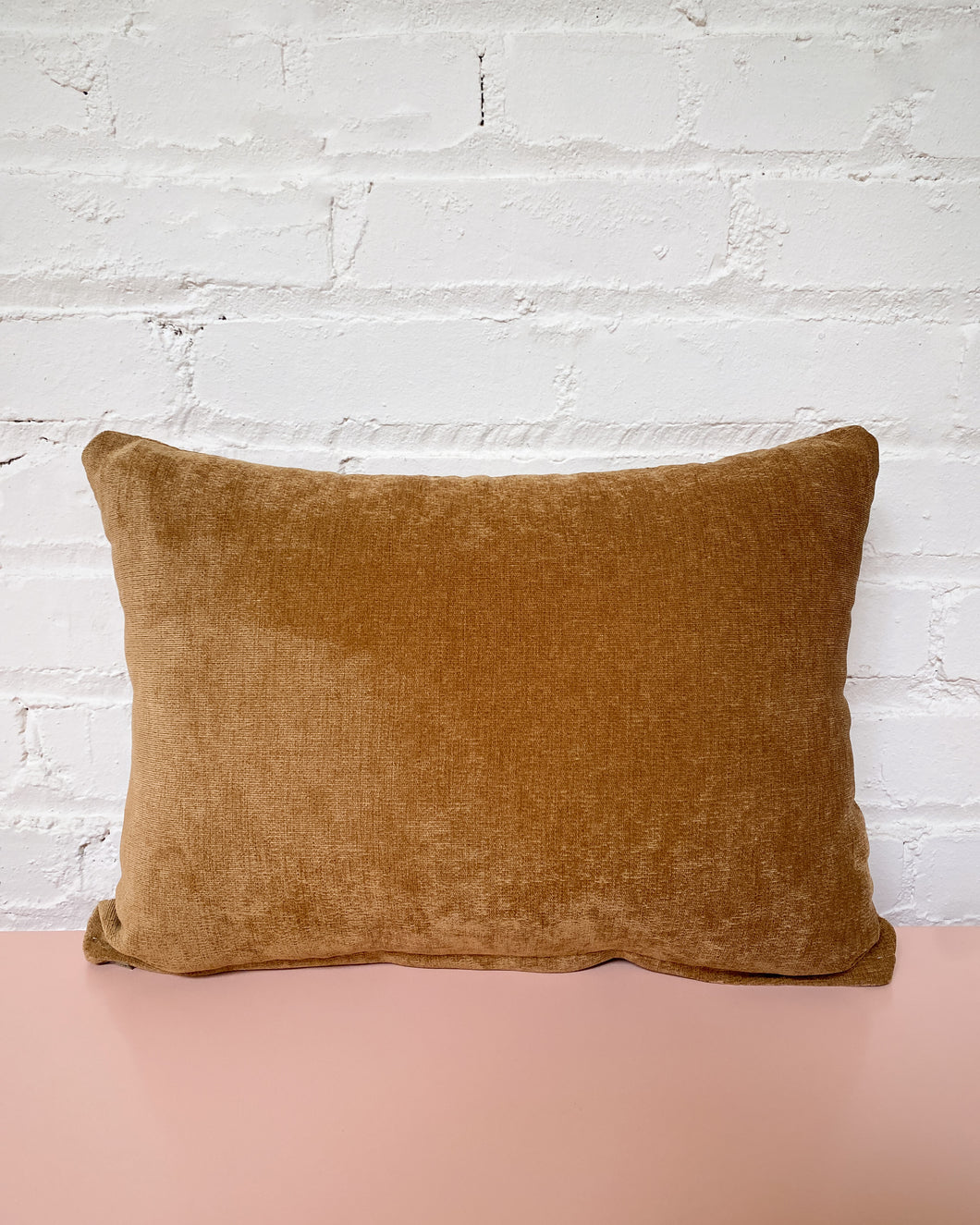 Small Rectangular Caramel Colored Pillow