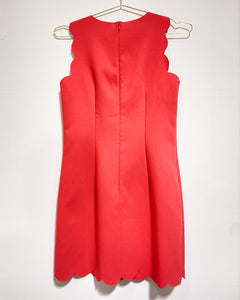 J. Crew Coral Scalloped Shift Dress (0)