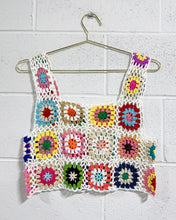 Load image into Gallery viewer, Granny Squares Knit Crop Top
