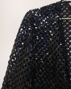 Black Sequin Knit Sweater