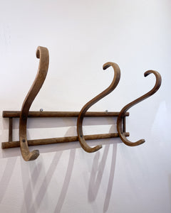 Vintage Wall Mounted Wood Coat Rack