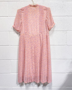 Vintage Pretty Pink Dress with Small Flowers