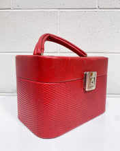 Load image into Gallery viewer, Vintage Red Cosmetics Case - As Found
