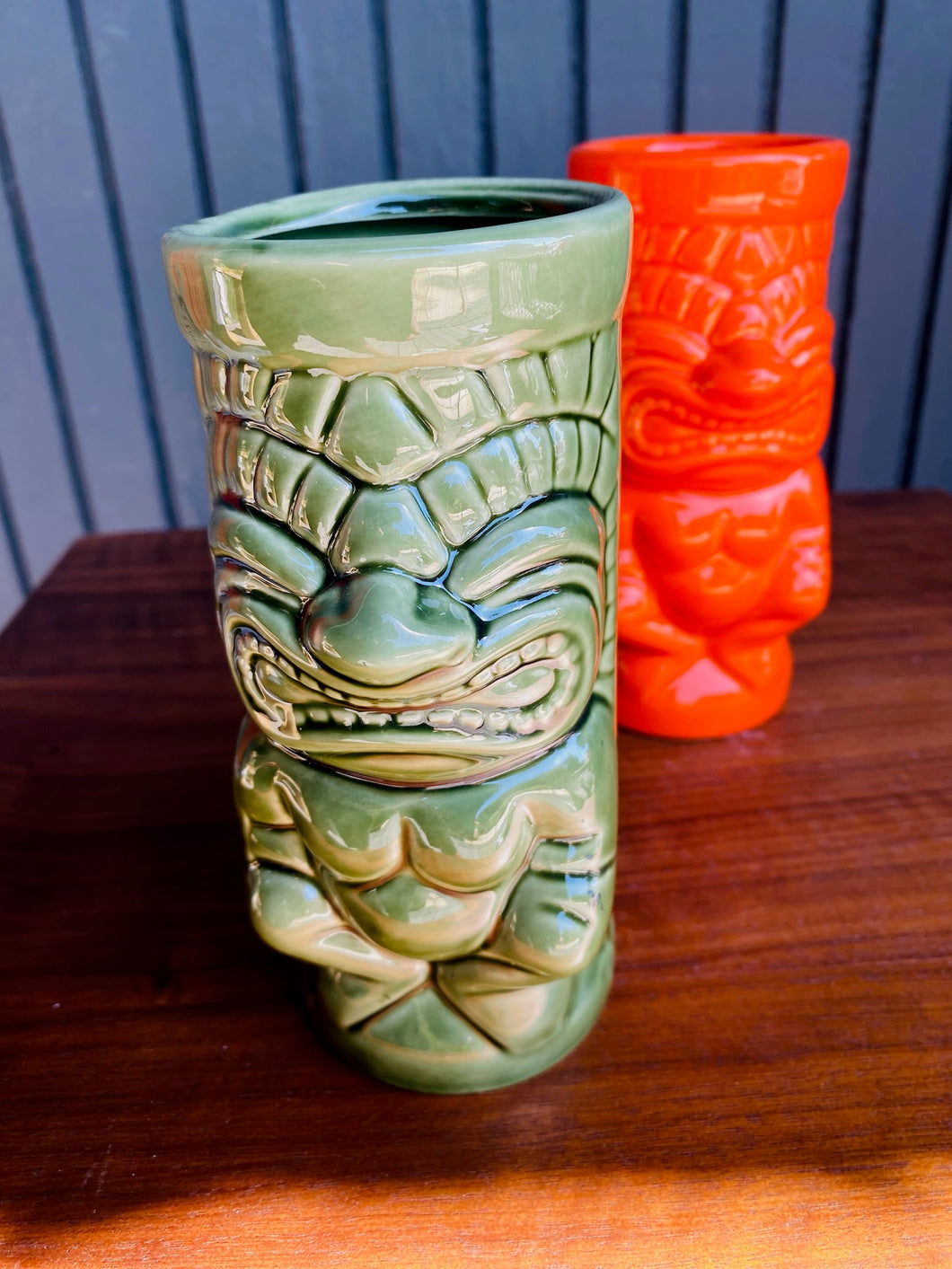 Vintage Tiki Cup Pair