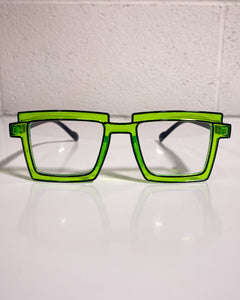 Green Rectangle Glasses