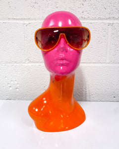 Orange Aviator Sunnies with Amber Shades