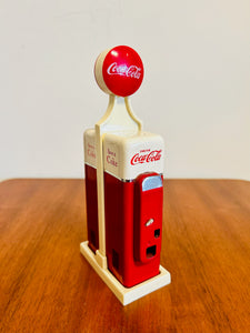 Coca Cola Gas Pump Holder Salt and Pepper Shakers 1993