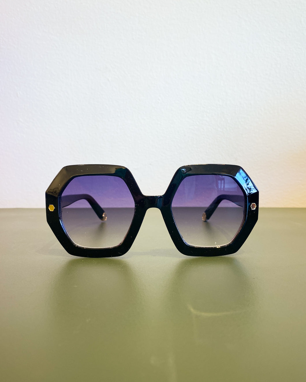 Black Octagonal Sunnies