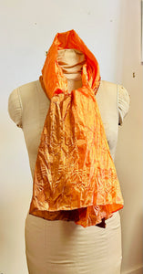 Orange Evening Silk Stole Shawl